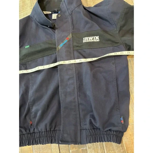 Workrite FR Bomber Jacket Mens Medium Navy Irwin Industries - Picture 8 of 9
